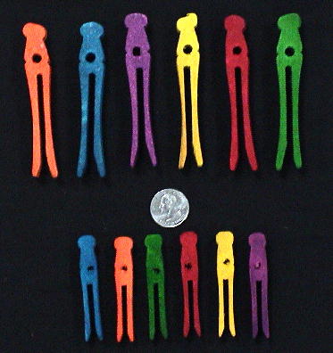 Colorful Drilled Foot Pins: 2 Sizes